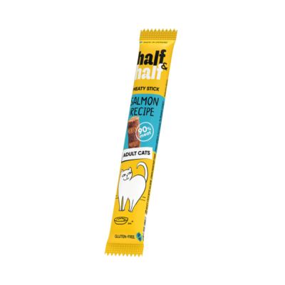 Half&Half ласощі для дорослих котів, м'ясна паличка з лососем, 5 г