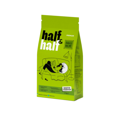 Half&Half сухий корм для котів із чутливим травленням, з індичкою