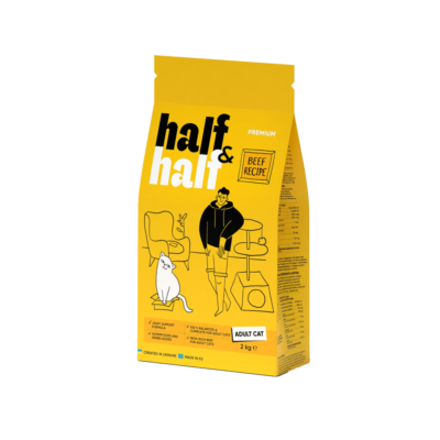 Half&Half сухий корм для дорослих котів, з яловичиною