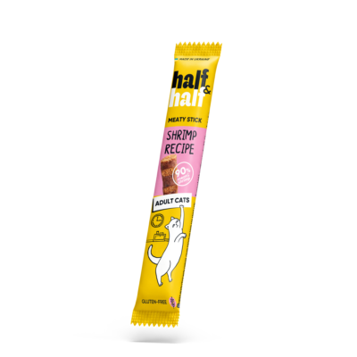 Half&Half ласощі для дорослих котів, м'ясна паличка з креветкою, 5 г