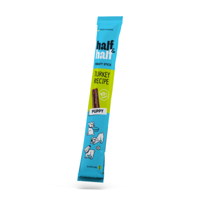 Half&Half ласощі для цуценят, м'ясна паличка з індичкою, 12 г